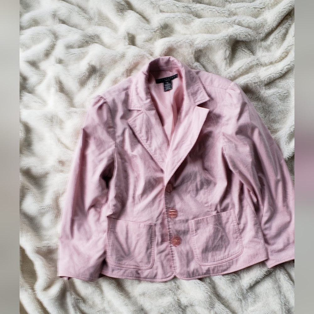 Apostrophe Petite Size 8 pink blazer preppy old money country club